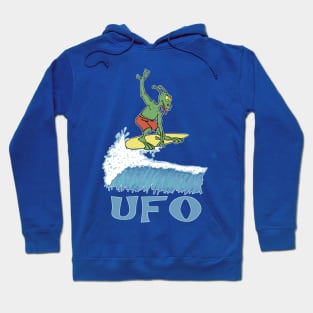 Surfing Alien UFO-surfing Hoodie